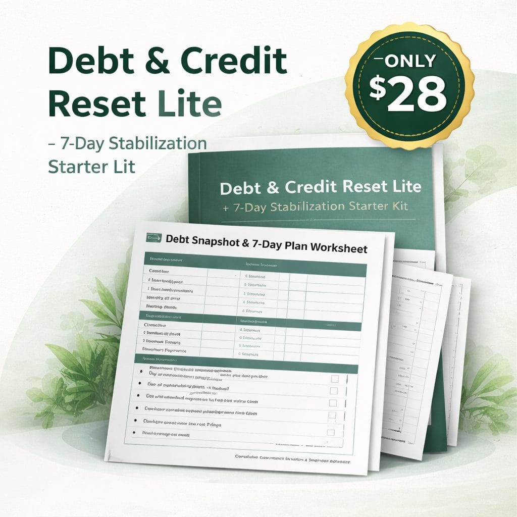 Debt & Credit Reset Lite Pack
