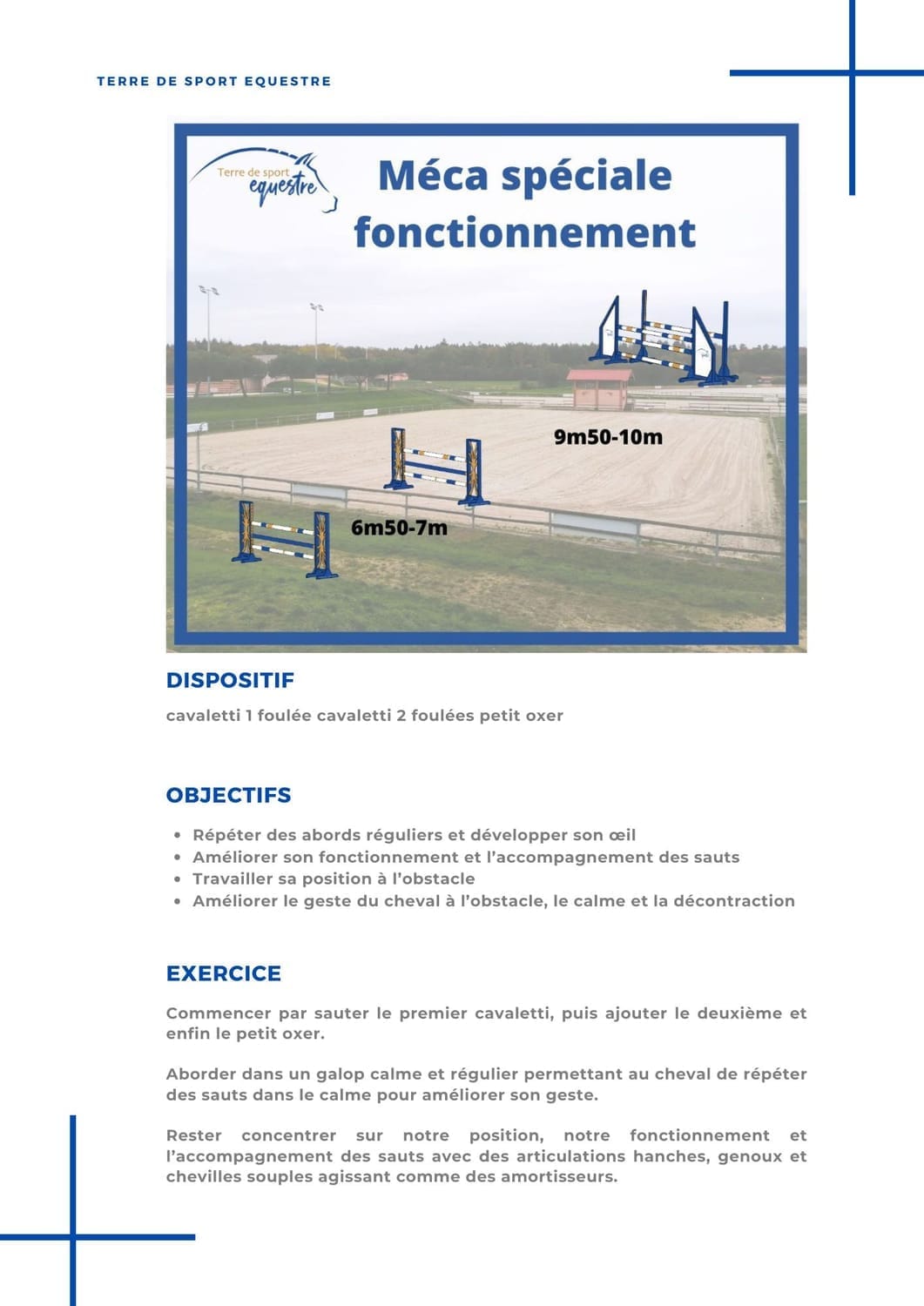 Exemple de fiche : vertical et oxer sur un cercle