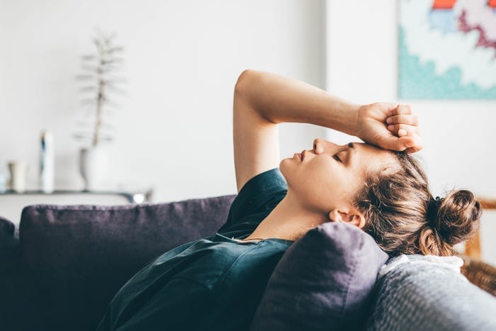 overwhelmed woman