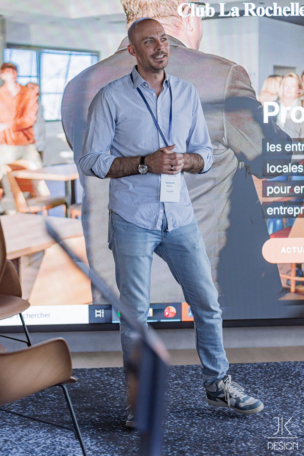 Guillaume Berroy, formateur en prospection B2B lors d’une intervention professionnelle