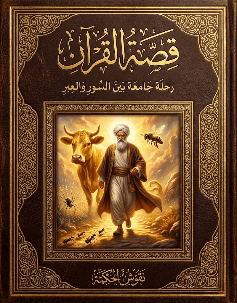 غلاف كتاب قصة القرآن الذي يساعد على حفظ ترتيب سور القرآن 114 عبر تقنية الربط القصصي