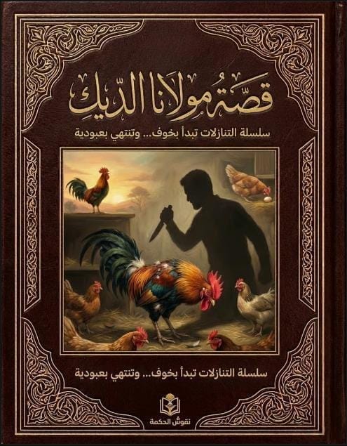 رسم تعبيري لقصة مولانا الديك وسلسلة التنازلات تحت تهديد السكين
