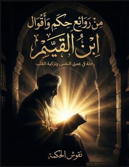 غلاف كتاب درر الجوزية الذي يحتوي على 30 حكمة للإمام ابن القيم بتصميم تراثي فاخر