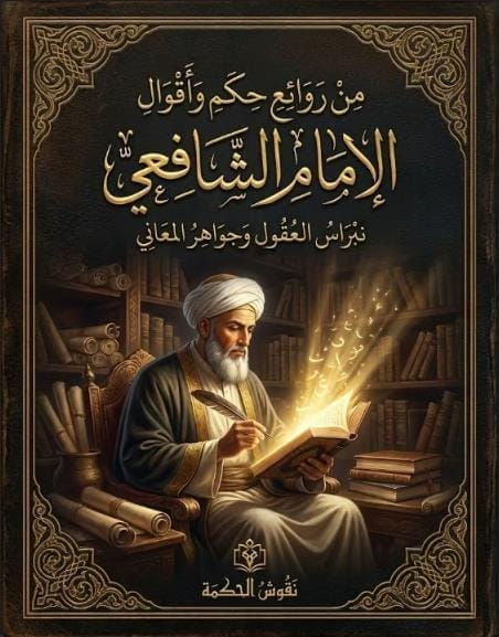 غلاف كتاب سحر البيان الذي يجمع حكم الإمام الشافعي بتصميم ملكي فاخر