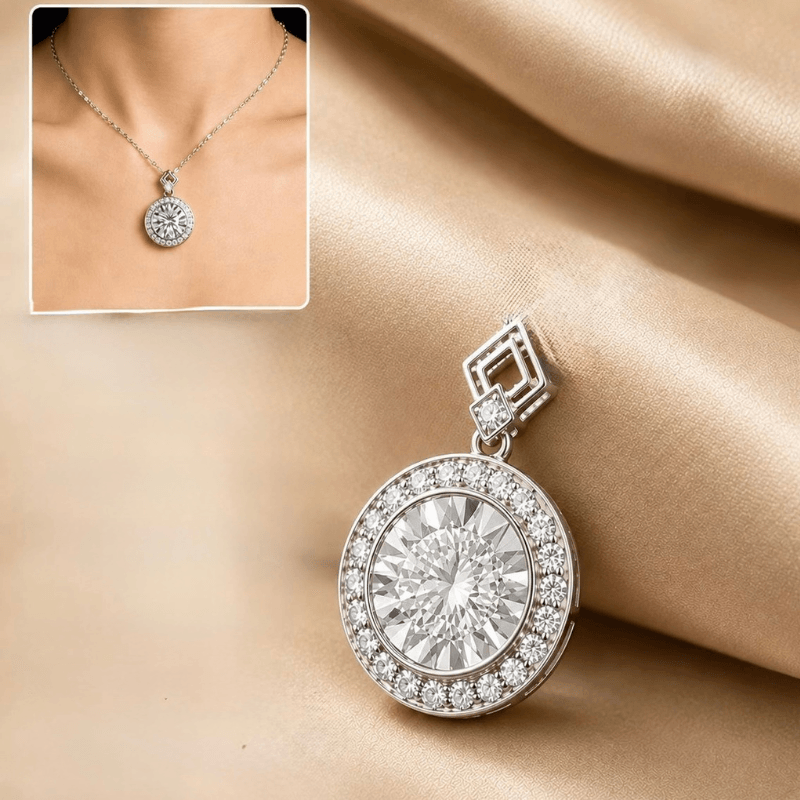 .40 Carat Natural Diamond Radiance Necklace in 18K White Gold