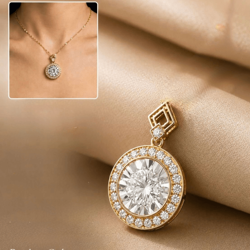 .40 Carat Natural Diamond Radiance Necklace in 18K Yellow Gold