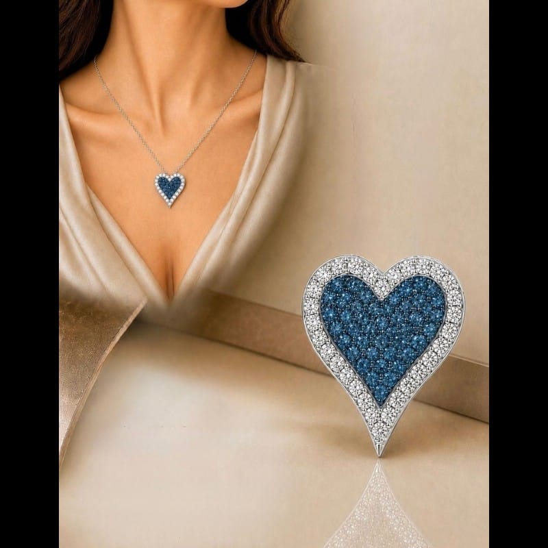 .40 Carat Natural Diamond Radiance Necklace in 18K White Gold