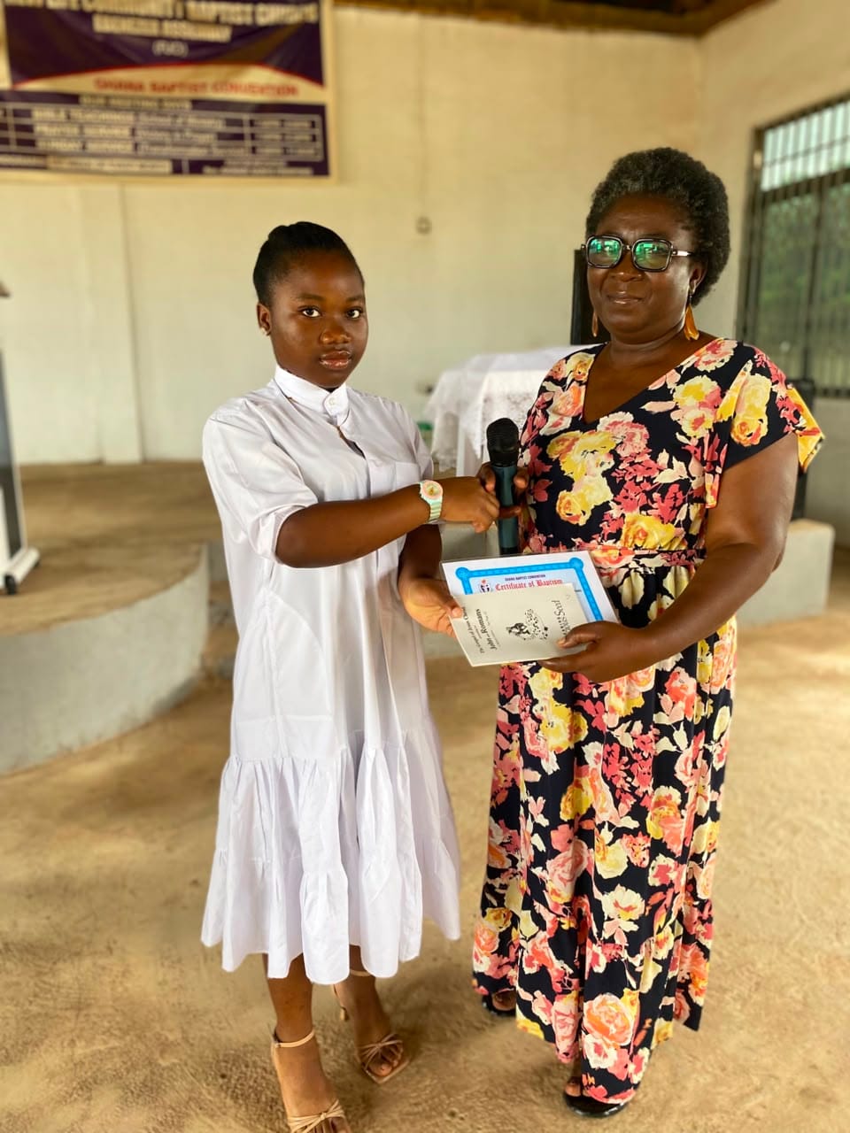 Members of Ebenezer Assembly in praise and worship