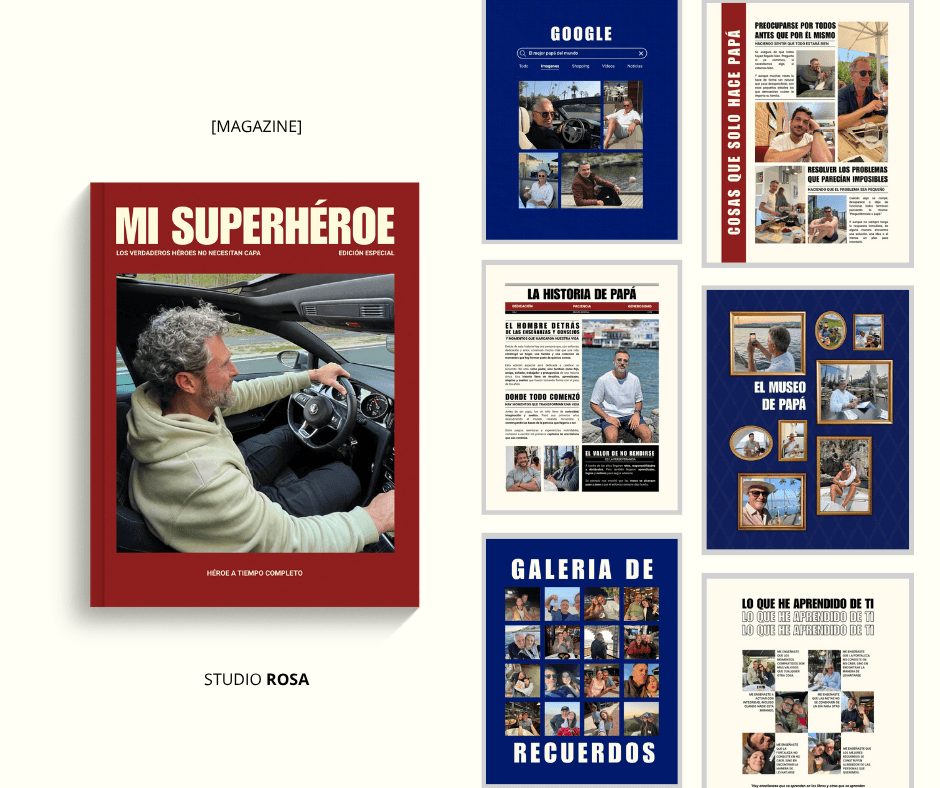 Photobooks estilo Assouline, álbum de viaje personalizado en Canva