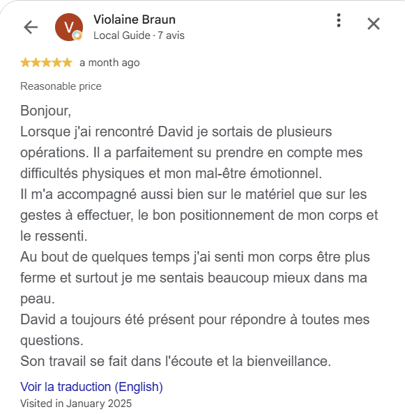 avis client coach sportif Dijon