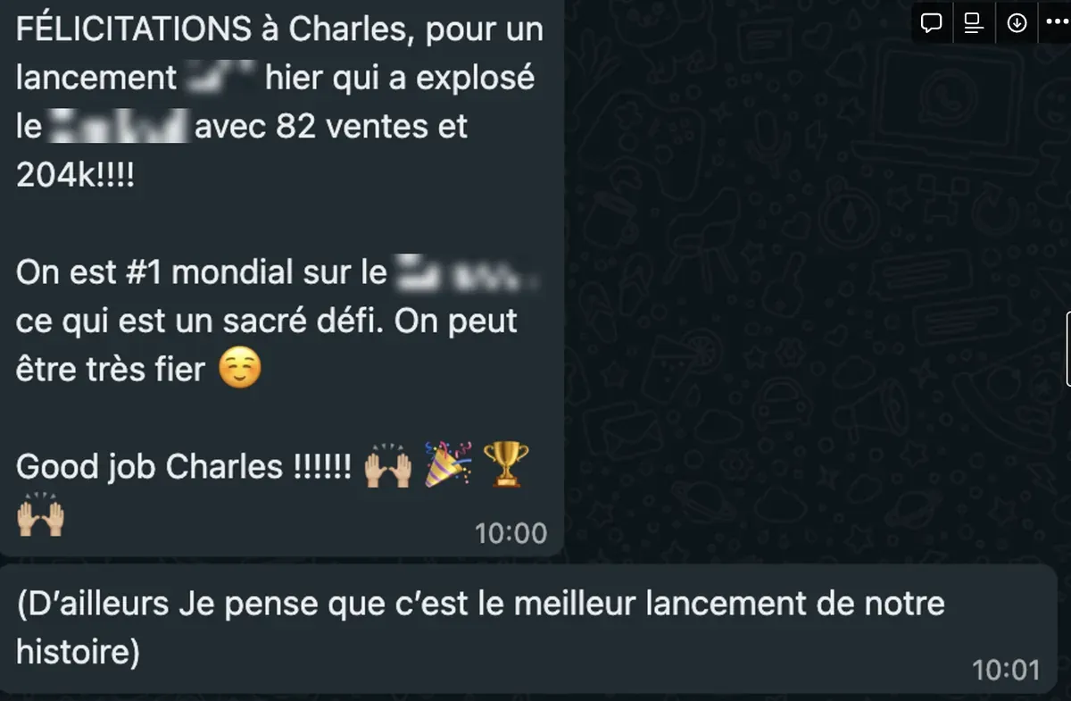 Le lendemain : 82 ventes et 204k pour « le meilleur lancement de notre histoire », n°1 mondial.