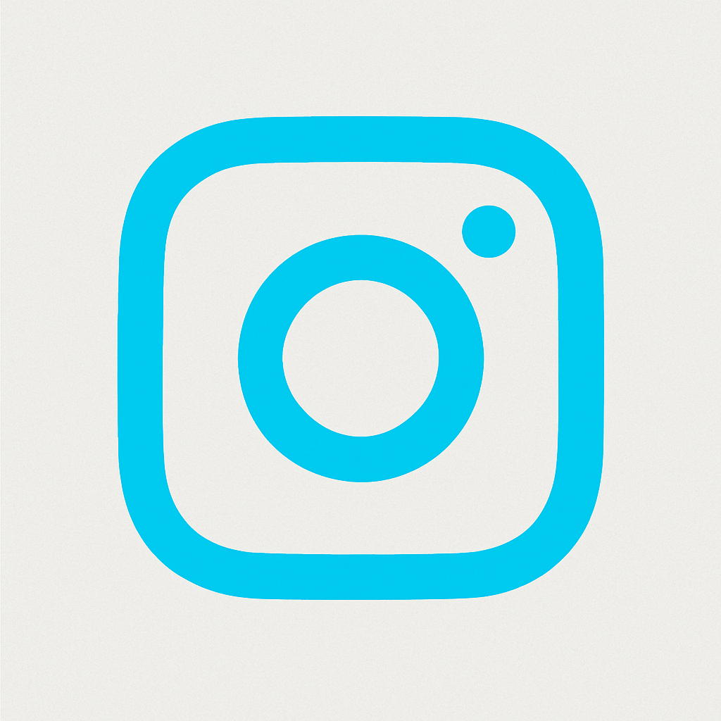 Instagram Symbol in Türkis – eBookStarter zeigt dir, wie du dein eigenes eBook designst und veröffentlichst