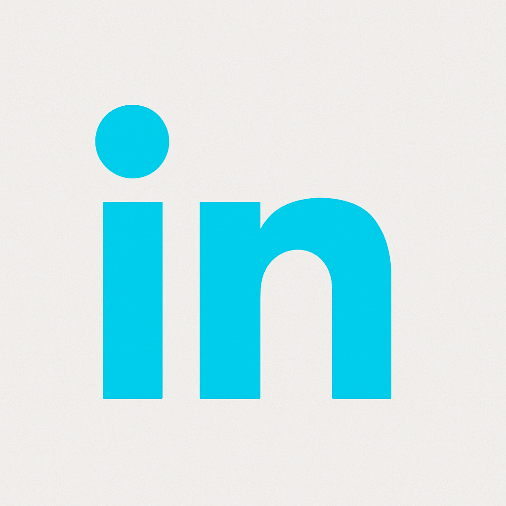 LinkedIn Icon in Türkis – Mit eBookStarter zum professionellen eBook für dein Business
