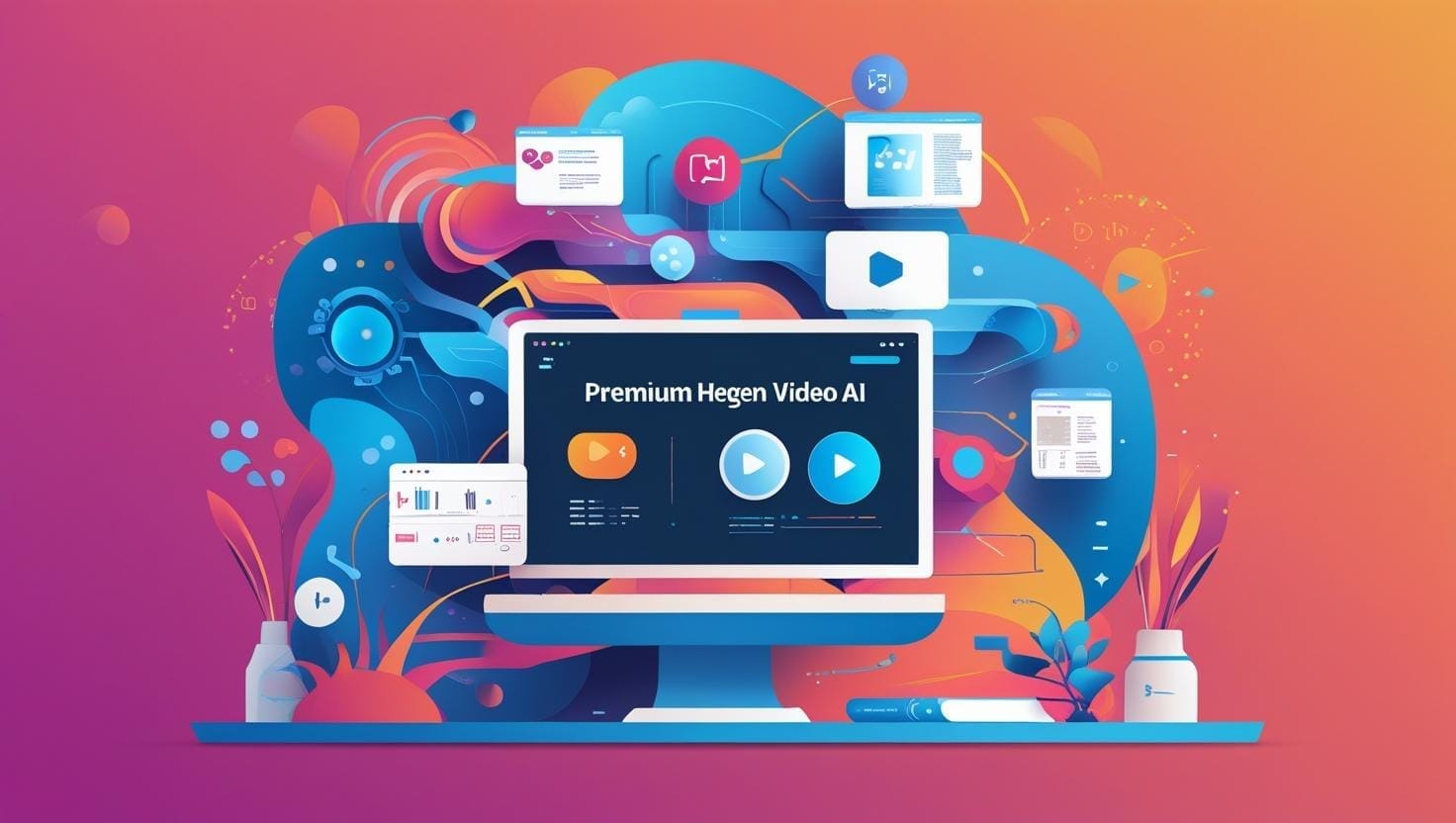 Kursbild ür SmatCoachAI Premium Kurs, das Bild zeig wie man mit HeyGen Videos erstellt HeyGen Video Tool Kurs