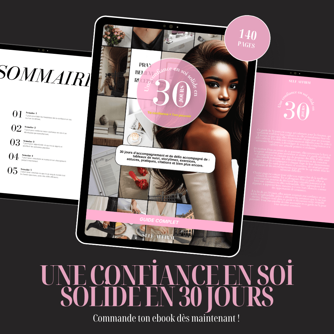 Ebook 30 jours pour solidifier ta confiance en soi