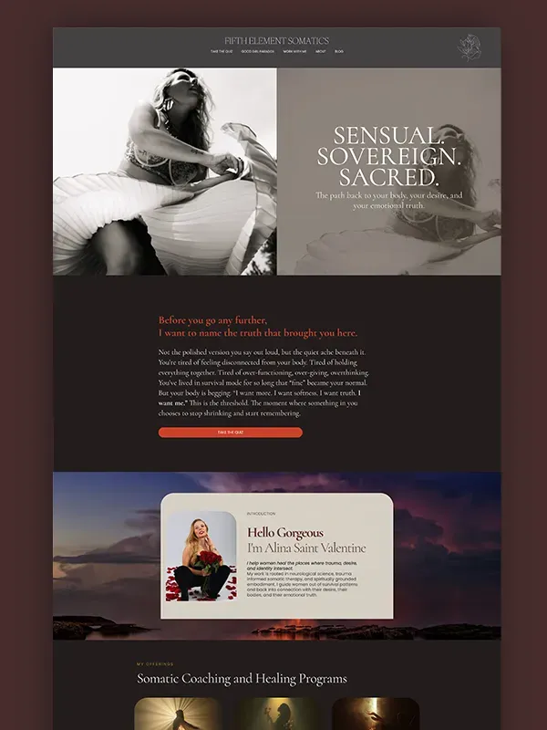 Client Site homespage Foundation System: 22 Page Website and Automated Funnel Kit for Coaches