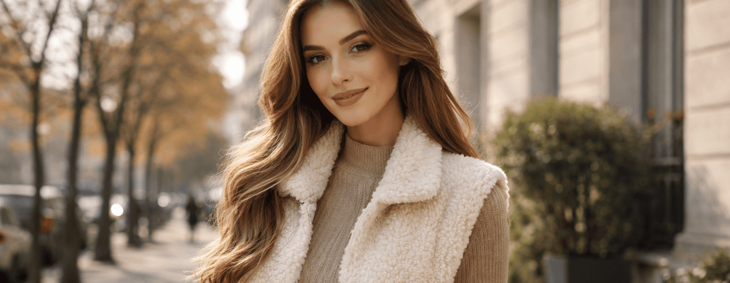 gilet sans manche en mouton