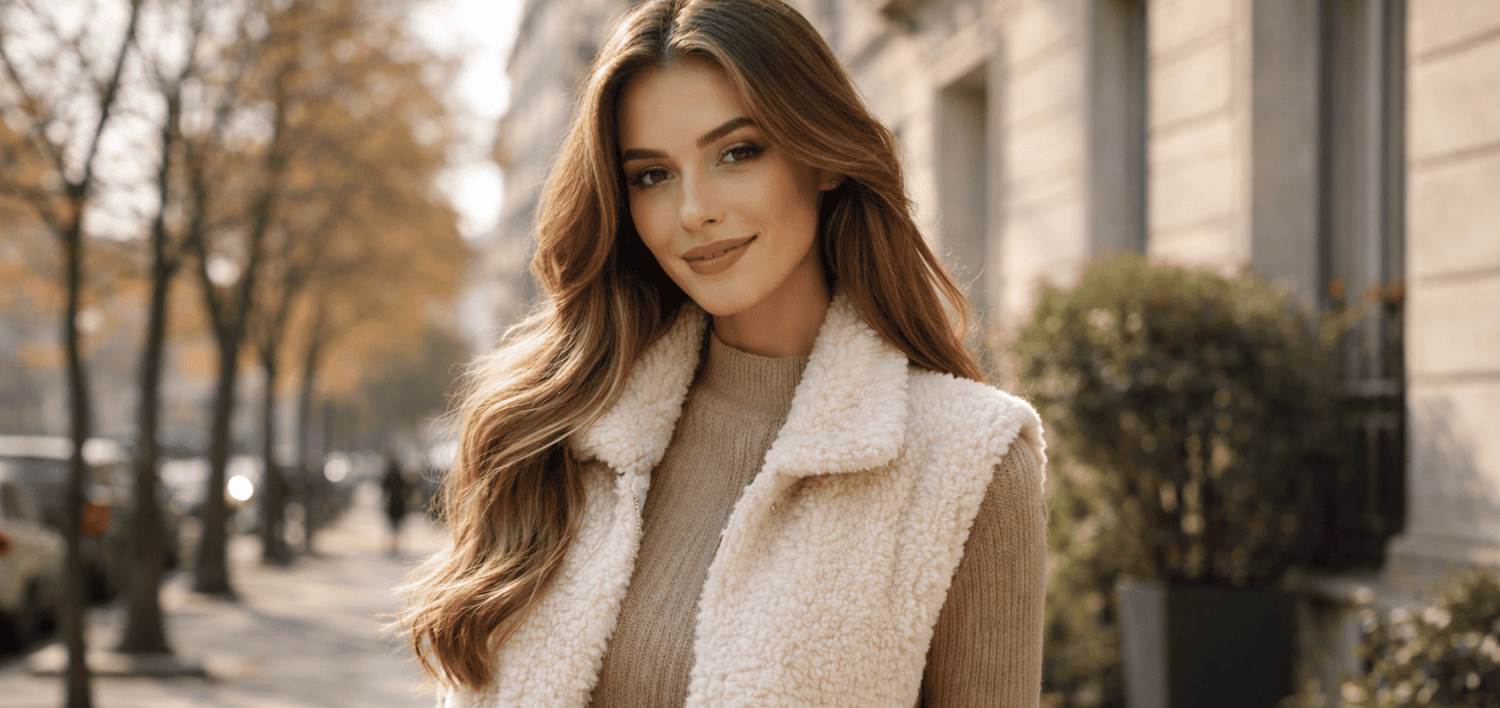 gilet sans manche mouton