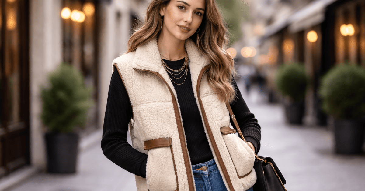 gilet mouton femme sans manche