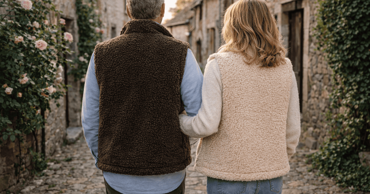 femme gilet mouton sans manche