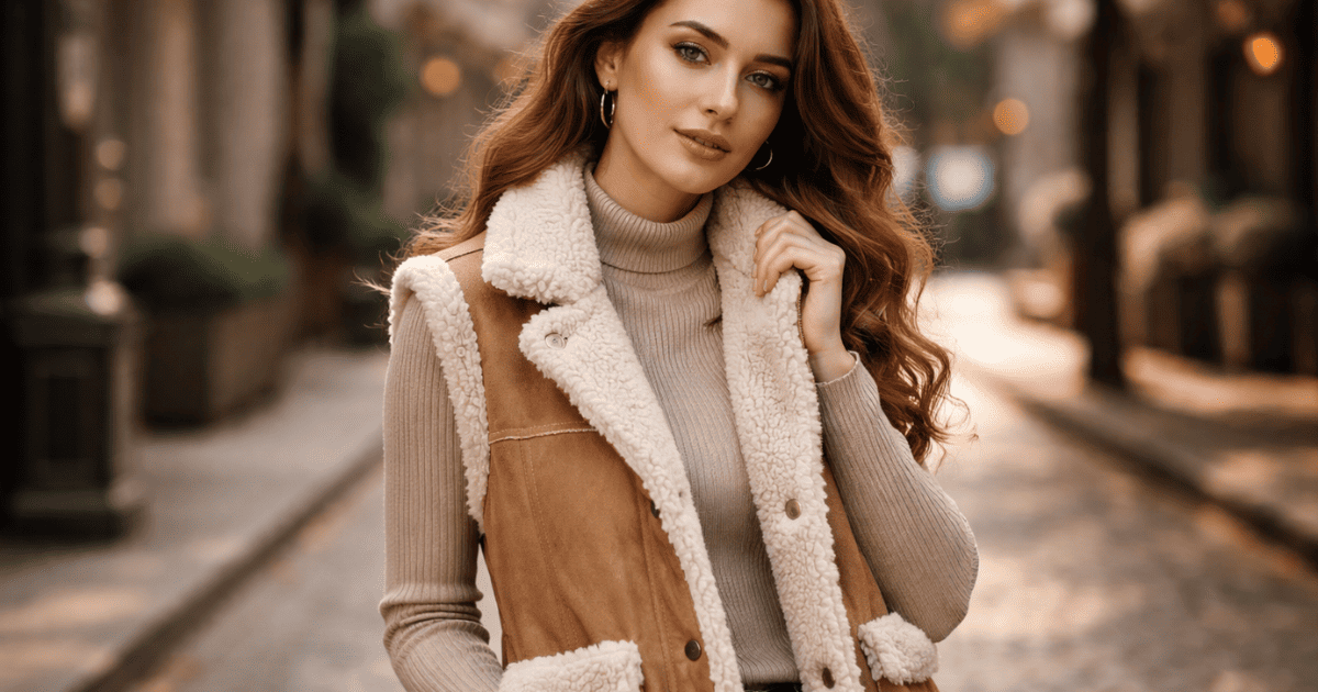 gilet sans manche mouton cache cache