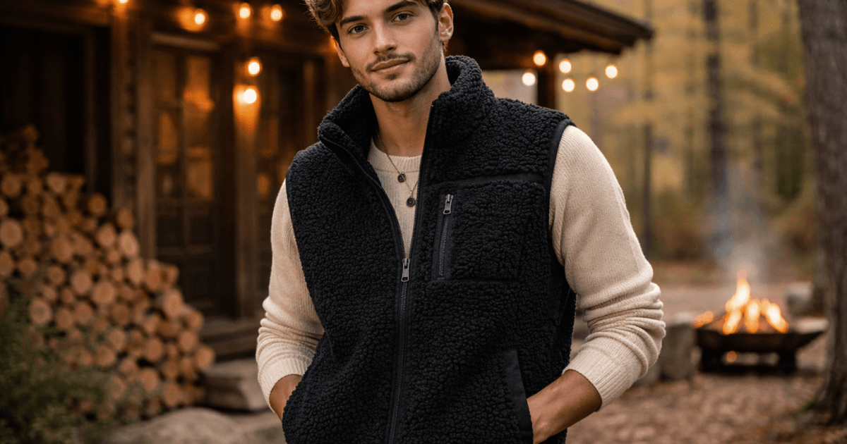 gilet sans manche mouton noir