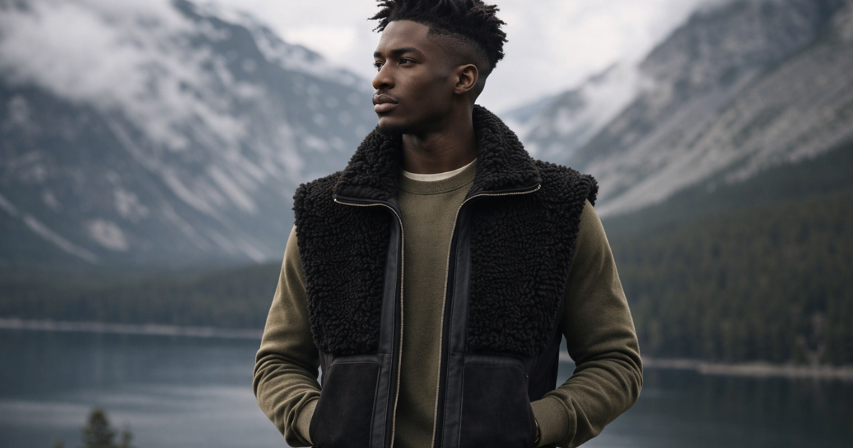 gilet peau mouton sans manche