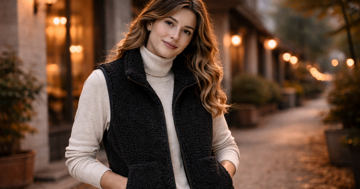 gilet sans manche moutonne