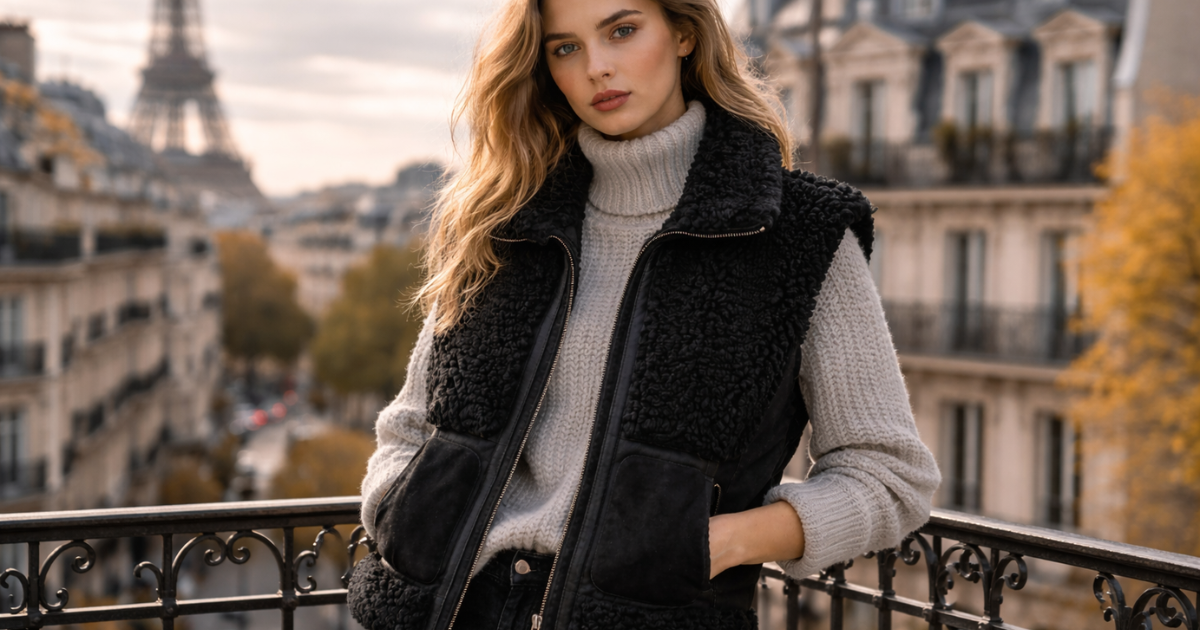 gilet sans manches laine mouton