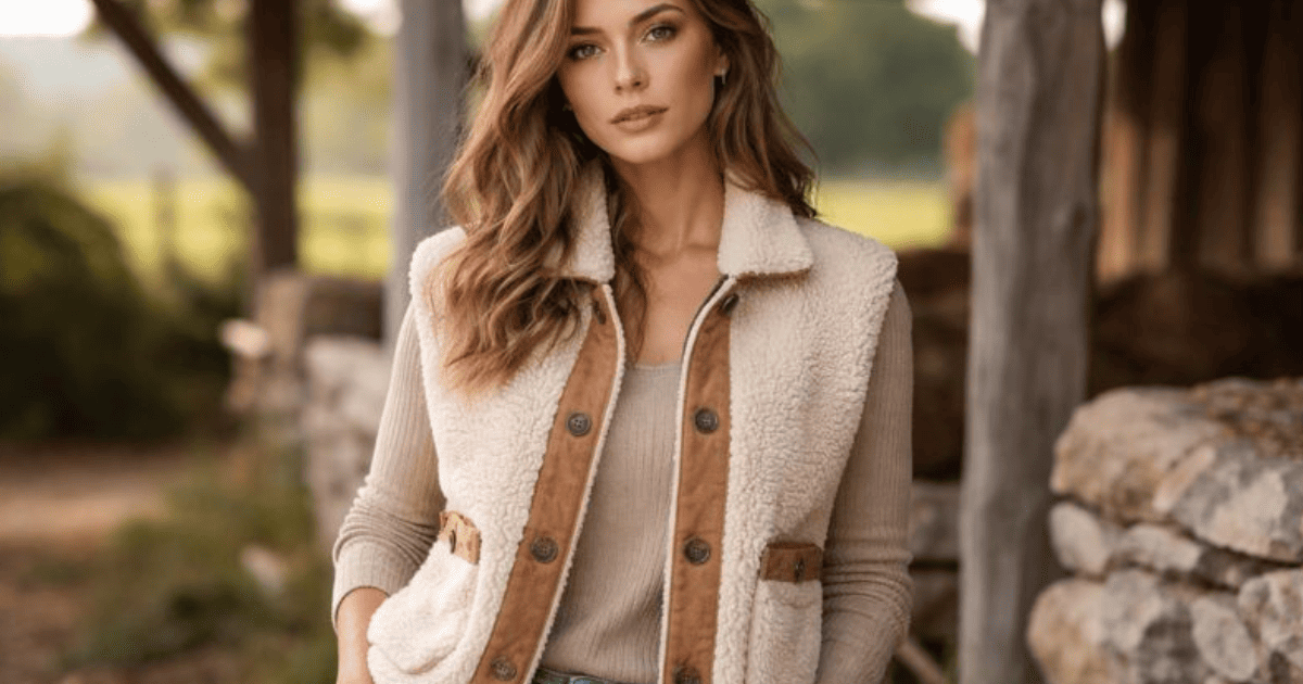 gilet mouton retournee sans manche