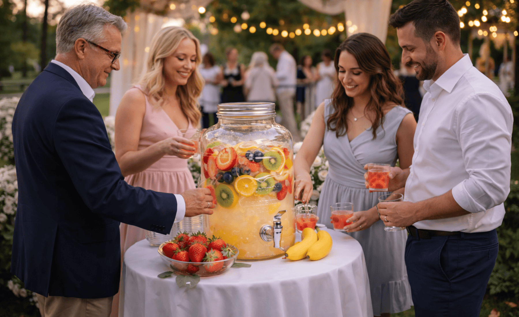 fontaine a punch en verre