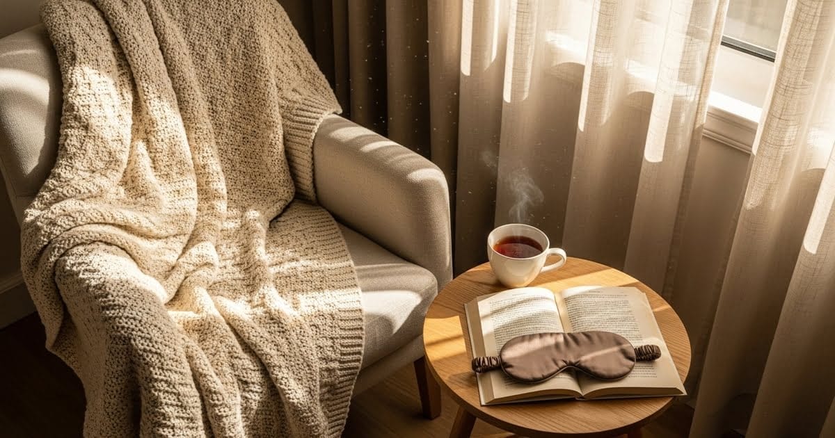 A cozy chair in the corner makes a  "micro sanctuary"  for napping.