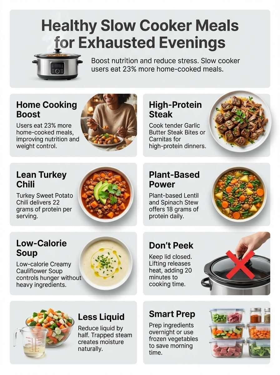Visual of: Healthy Slow Cooker Meals For Exhausted Evenings