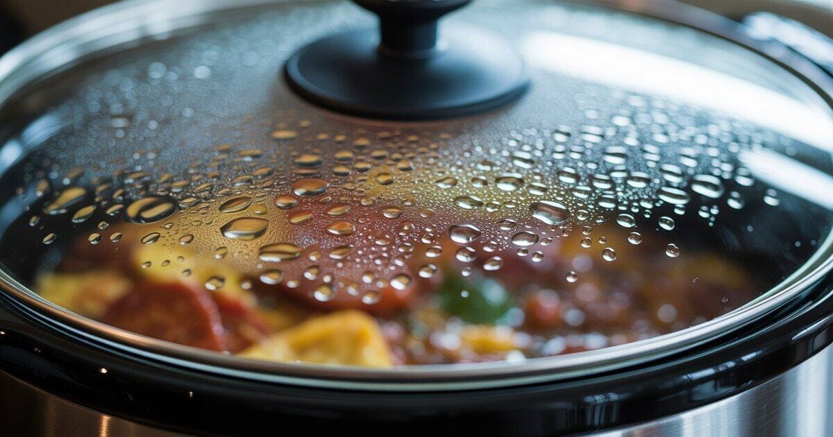 A Slow Cooker warming up dinner