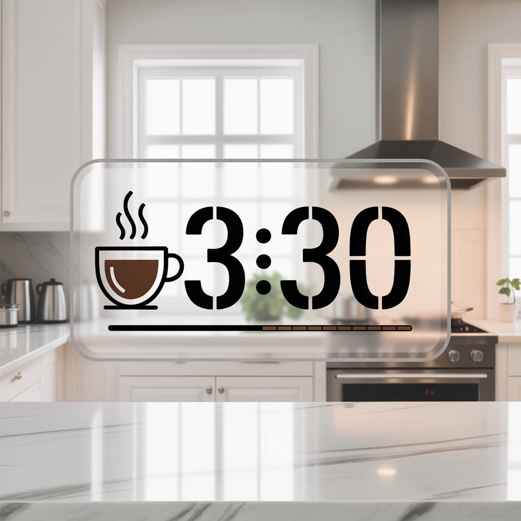 Timer graphic showing 3:30 countdown 