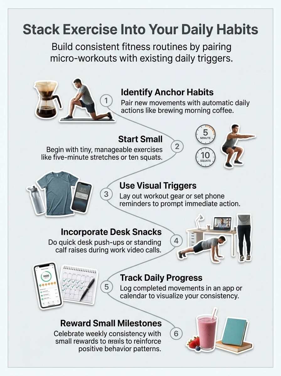 Infographic of exercise stacks