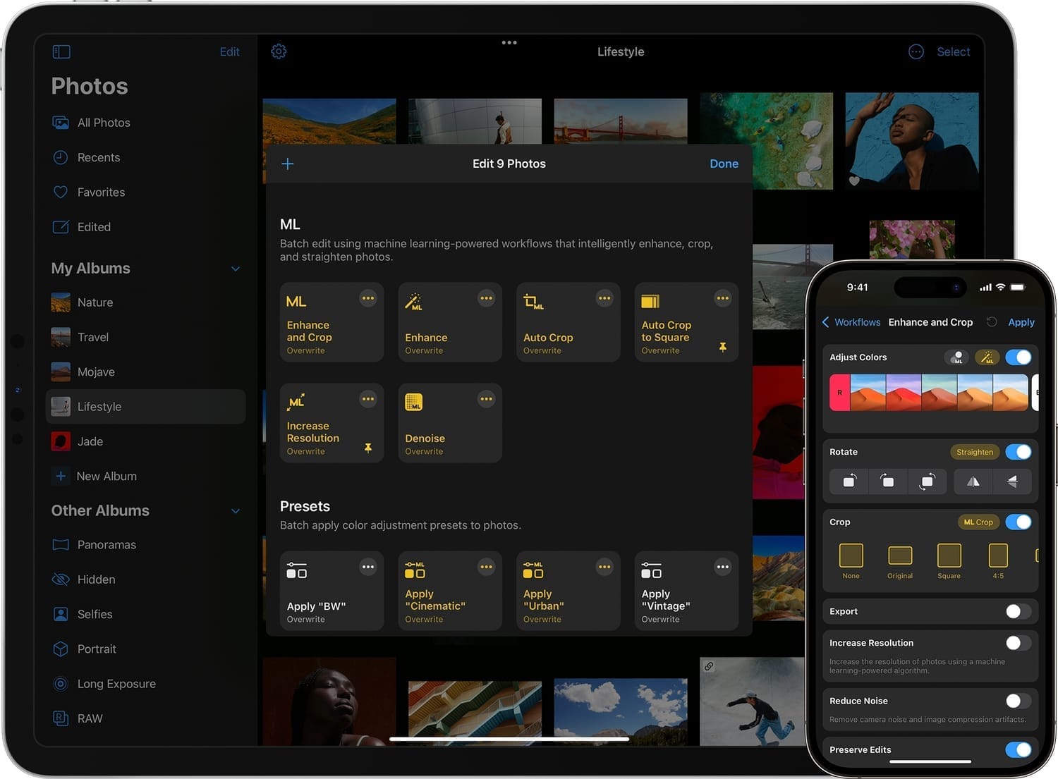 [Kép a Photomator kötegelt feldolgozásáról]
