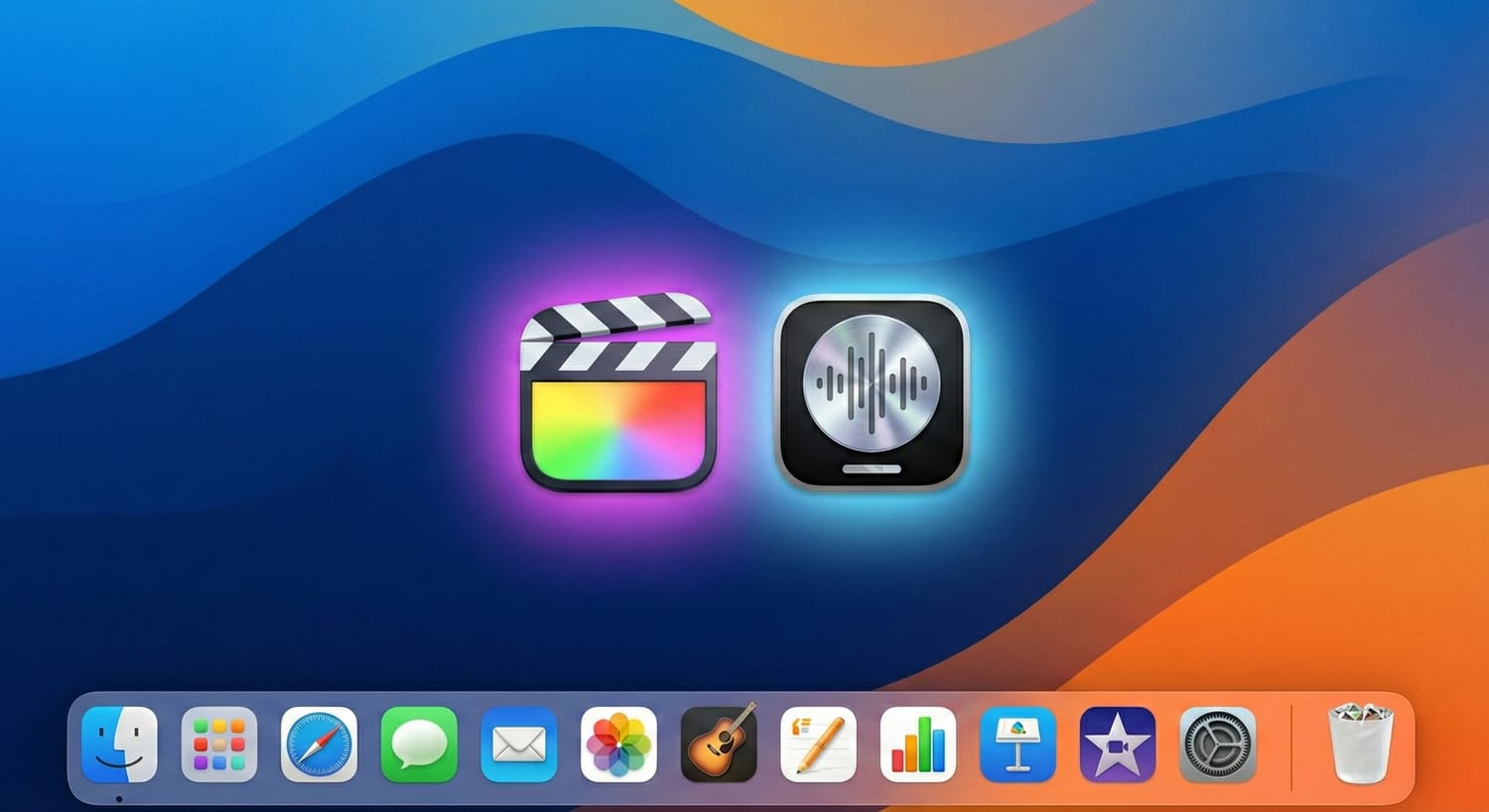 Final Cut Pro és Logic Pro ikonok az új Apple Creator Studio kezelőfelületén