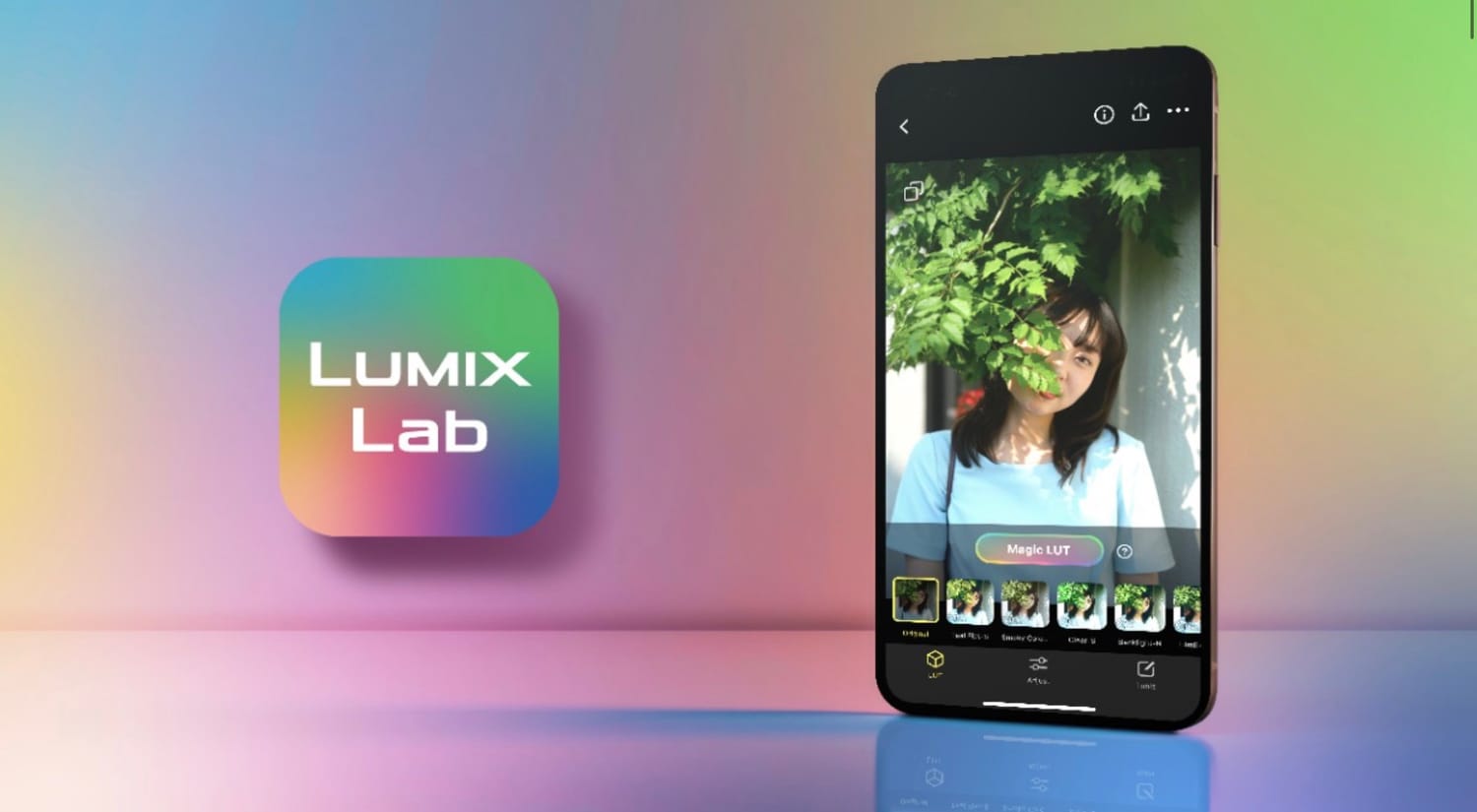 Lumix Lab alkalmazás kezelőfelülete