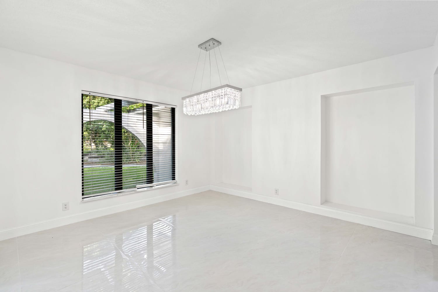 Real estate virtual staging example showing an empty Florida home transformed into a fully furnished, move-in-ready property