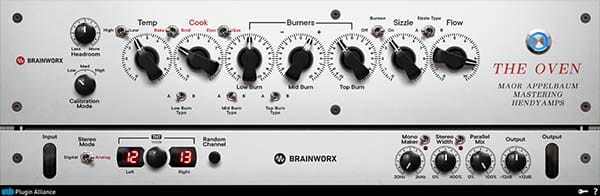 Plugin interface showing saturation tool used for audio processing.