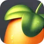 The official FL Studio logo, featuring a stylized orange fruit with green leaves, representing the popular beginner‑friendly DAW.