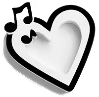 A 3D icon of a heart with musical notes representing making virtual instruments more human sounding and intentional from the Tier 2 course.