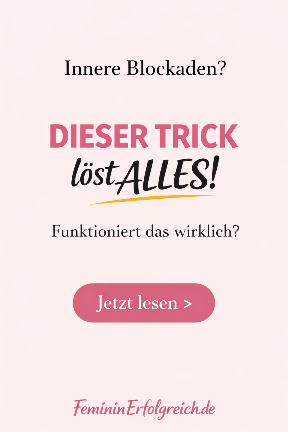 Innere Blockaden lösen und endlich mutig handeln. Entdecke den einen Schritt, den kaum jemand geht aber alles verändert. 