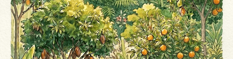 Tropical food forest banner