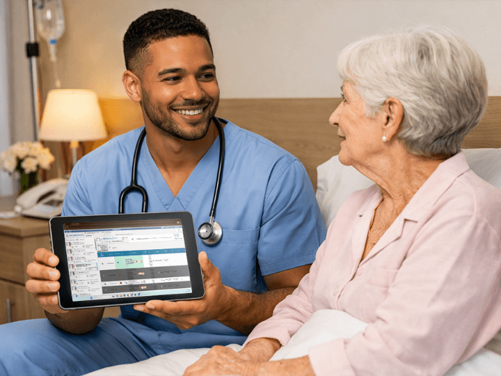 Emed – mise en situation soignant et tablette