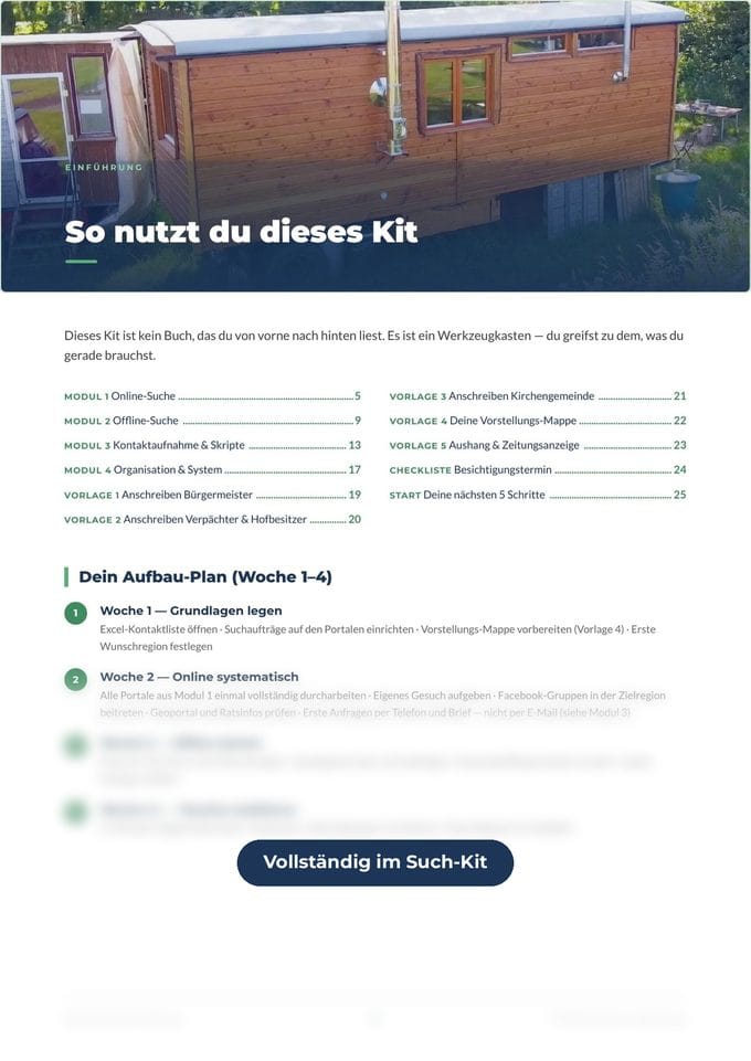 Seite: Dein Aufbau-Plan Woche 1–4