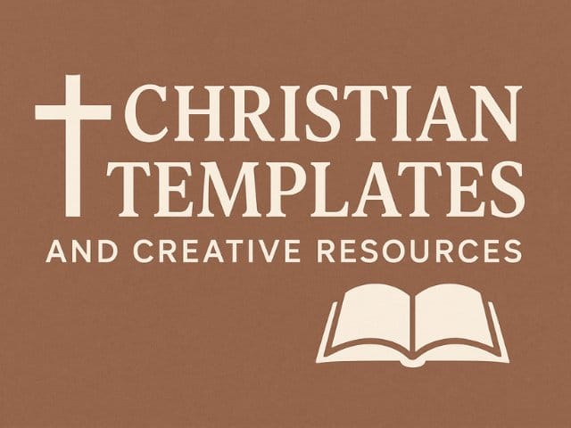 christian templates and creative resources