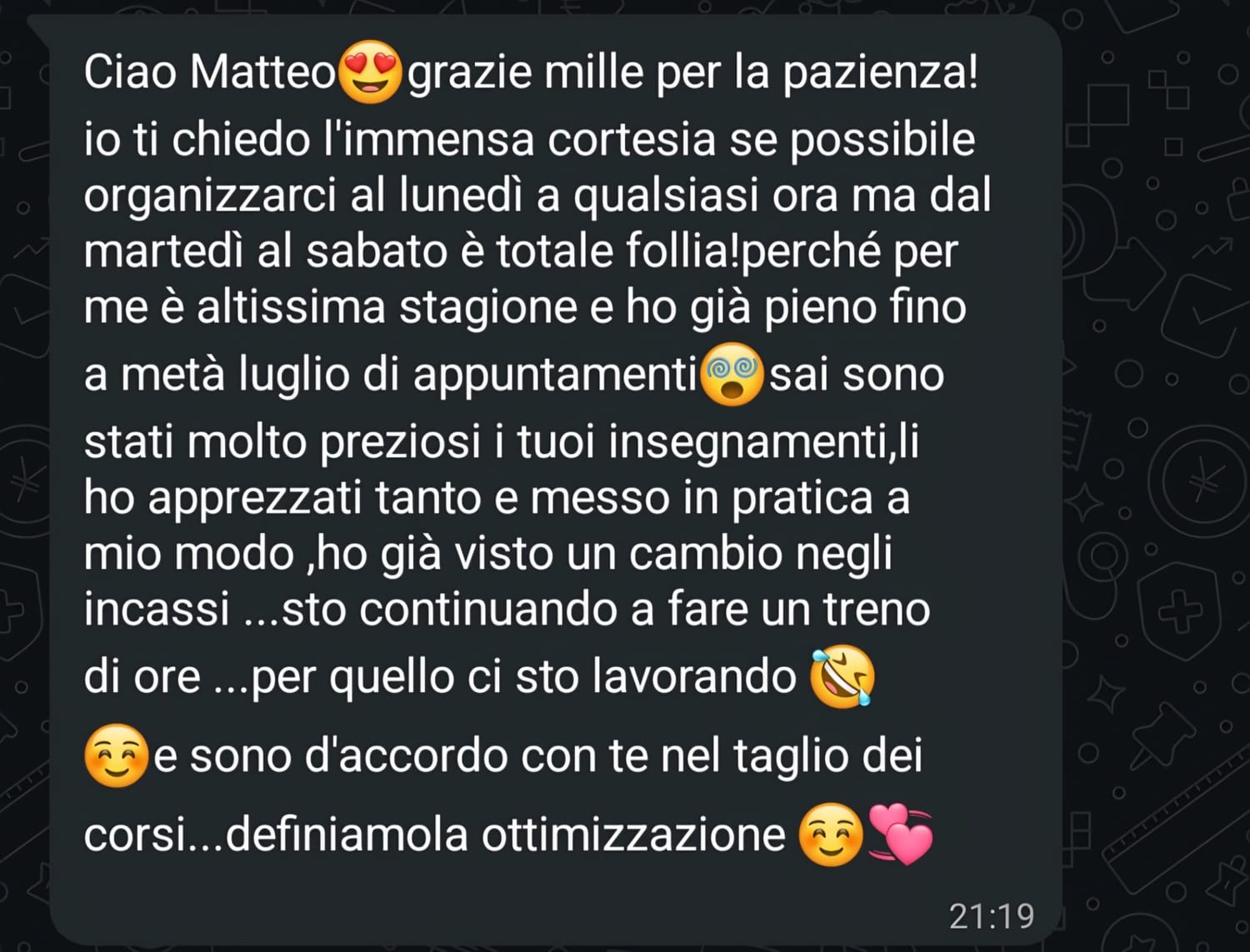 Testimonianza WhatsApp