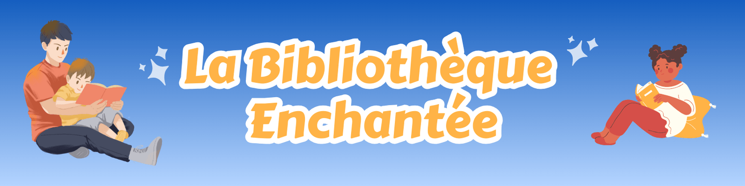 bannière de la page sur le thème de la bibliothèque enchantée série jeunesse de Althéa Rose Léxande